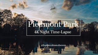 4K Sunset Time-lapse of Piedmont Park in Atlanta, Georgia.