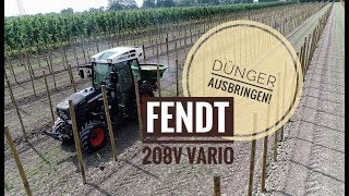 Obsthof Raddatz - Dünger streuen I Fendt 208V Vario mit AMAZONE ZA-F 403 I AUF DER NEUEN FLÄCHE!