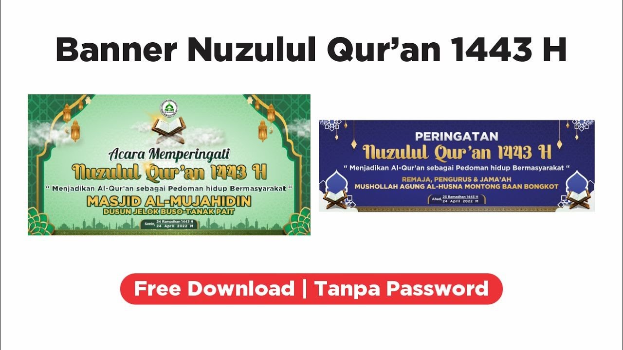 Kumpulan Template CDR Desain Spanduk MMT Nuzulul Quran, 42% OFF