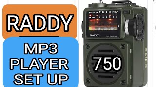 Raddy RE40 \u0026 RF750 - MP3 Player Set Up