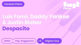 Despacito - Luis Fonsi, Daddy Yankee, Justin Bieber (Higher Key) Karaoke Piano