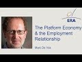 The Platform Economy & the Employment Relationship