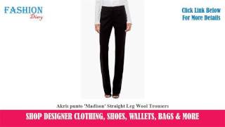 ★★★ Akris punto 'Madison' Straight Leg Wool Trousers ★★★