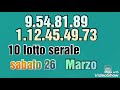 metodo 10 lotto serale 26 marzo