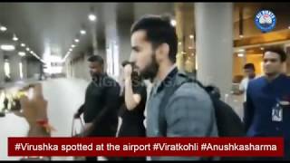 #Virushka spotted at the airport #Viratkohli #Anushkasharma