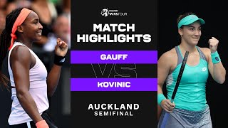 Coco Gauff vs. Danka Kovinic | 2023 Auckland Semifinal | WTA Match Highlights