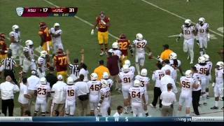 JediASU: Brandon Magee Forces a Fumble; Carl Bradford recovers vs USC