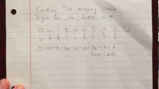 ISBN number check digit