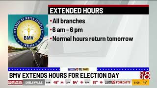 BMV offering extended hours on Election Day
