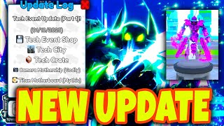 TOILET TOWER DEFENSE NEW UPDATE! TECH EVENT PART 1/TECH CRATE/TITAN FORCEFIELD WOMAN \u0026 MORE! Roblox