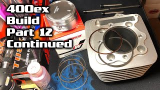 Honda 400ex Build - Part 12 Lost - Motor Top End, Piston, Ring End Gaps, Intake Boot, Exhaust Studs