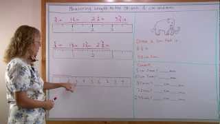 Measuring length to the nearest 1/8 inch and in centimeters/millimeters