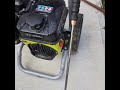 Test after storage RYOBI 2,900 PSI Pressure Washer