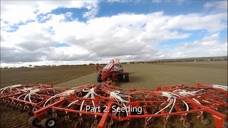 Spraying and Seeding with brand New Morris Seeder and Bar, Western Australia, Newdegate 2014