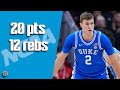 Cooper Flagg 20 pts 12 rebs vs Louisville 24/25 season