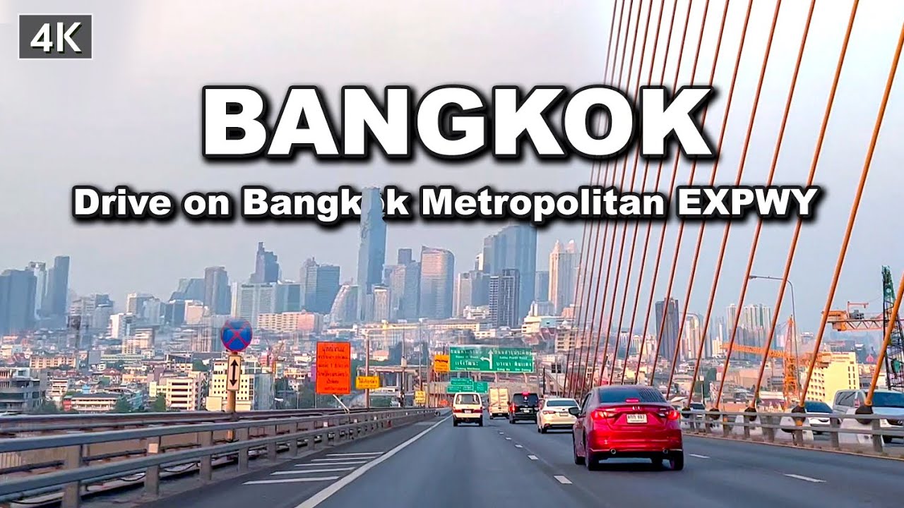 【🇹🇭 4K】Evening Drive on Bangkok Metropolitan Expressway, Thailand 2022