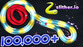 Slither.io NEW Record High Score 100,000+ With ArcadeGo Skin Slitherio Funny Moments Compilation!