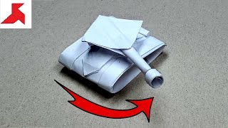 DIY 💥 - How to make a TANK WITH A TURNING TOWER from A4 paper