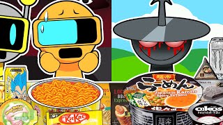 SPRUNKI ASMR - GARNOLD vs CLUKR Convenience Store YELLOW BLACK Food Mukbang | Incredibox Animation