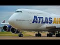 CLOSE UP 747 TAKE OFF! ATLAS AIR Boeing 747-400 departing Manchester Airport, MAN - RWY23L