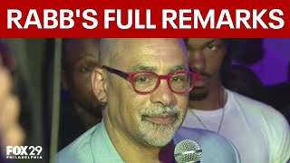 Chris Rabb speaks after winning Democratic PA District 3 Primary, AP projects