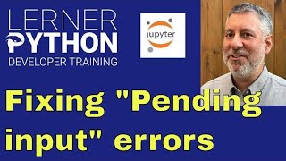 Fixing Jupyter's "Pending input" error message