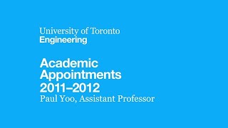 Academic Appointments 2011-2012: Paul Yoo