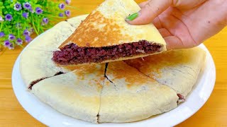 The recently popular Zibo purple rice cake, teach you how to make it at home, the skin is crispy