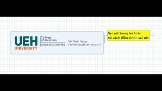 Sai sót trong kế toán và cách điều chỉnh sai sót