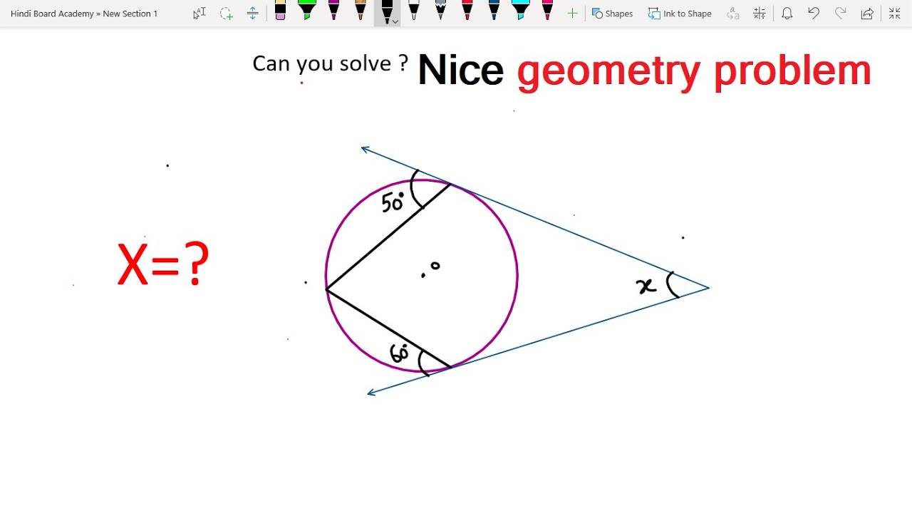 Nice Geometry Problem Youtube