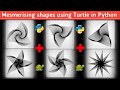Creating Mesmerising shapes using Turtle in Python [Mind illusion Design]. Simple Python Project.