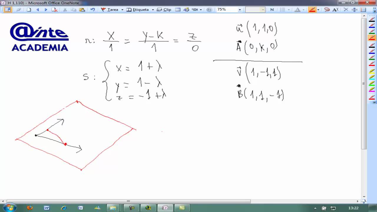 Calcula K Para Que 2 Rectas Sean Coplanarias Matematicas 2 Bachillerato ...