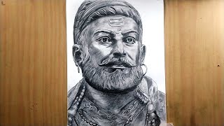 How to draw Hyper realistic drawing of  Shivaji Maharaj / graphite pencil /