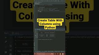 Create Table With Columns Using Python