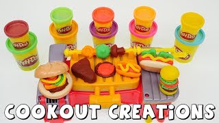 Play Doh Cookout Creations Playdough Toy Set DCTC Amy Jo creates Playdoh Food