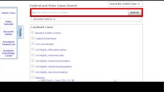 LexisNexis Academic: Finding Landmark US Cases