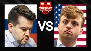 Ian Nepomniachtchi vs Hans Moke Niemann | Titled Tuesday Early | January 21, 2025 | chesscom