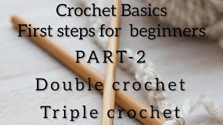 Basic crochet stitches tutorial PART2             learn with me