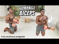 5 Exercises to build your Biceps at home (Dumbbell only) - Free workout program