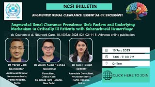 Bulletin Augmented Renal Clearance in Critically Ill Patients with Subarachnoid Hemorrhage