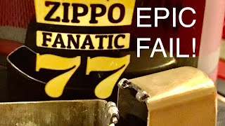 Zippo Tricks Epic Fail. Armor Hinge Breaks On Live Stream. YouTuber Looks Like Fool !