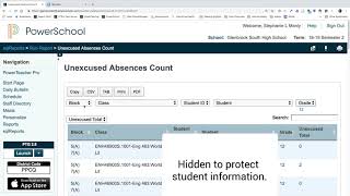 PowerTeacher: Running a UNX Absence Report