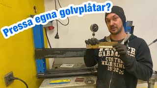 Prövar bygga en hydraulpress för att pressa egna golvplåtar för att slippa köpa dyra eftermarknads