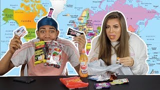 TRYING SNACKS FROM AROUND THE WORLD | W/ DARMANI