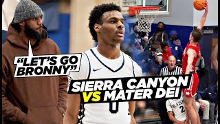 Bronny James & Sierra Canyon vs Mater Dei In PLAYOFFS ROUND 2 w/ LeBron Watching!!