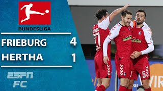 SC Freiburg extends unbeaten run with 4-1 win vs. Hertha Berlin | ESPN FC Bundesliga Highlights