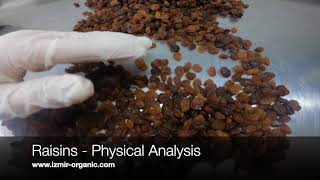 Sultana and Thompson Raisins Physical Analysis