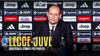 Conferenza Allegri pre Lecce-Juve: "Rabiot e Chiesa sono out. Guardie e ladri ha fatto divertire..."