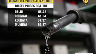 Petrol, diesel prices in India at 3-year high