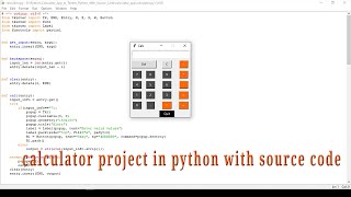 Basic Calculator in Python using Tkinter | calculator project in python with source code